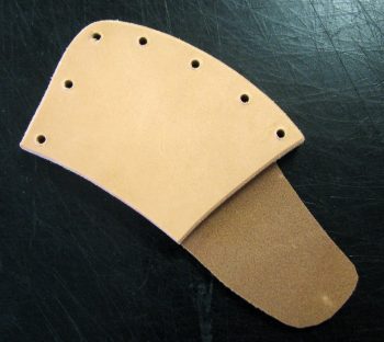 Rivet holes made with leather craft drive punch