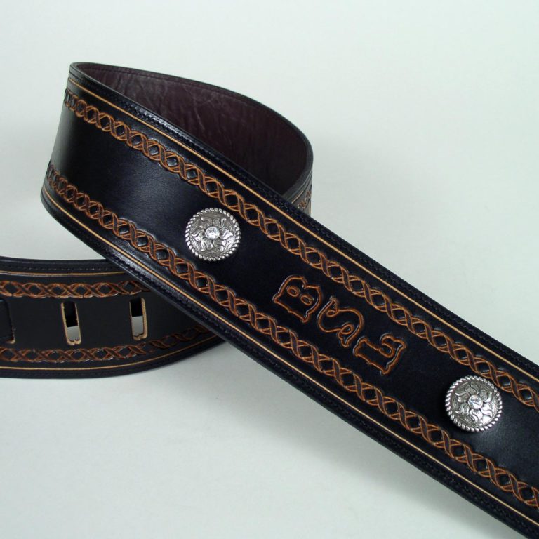 Plain Belt Style Leather Guitar Strap - Leathersmith Designs Inc.