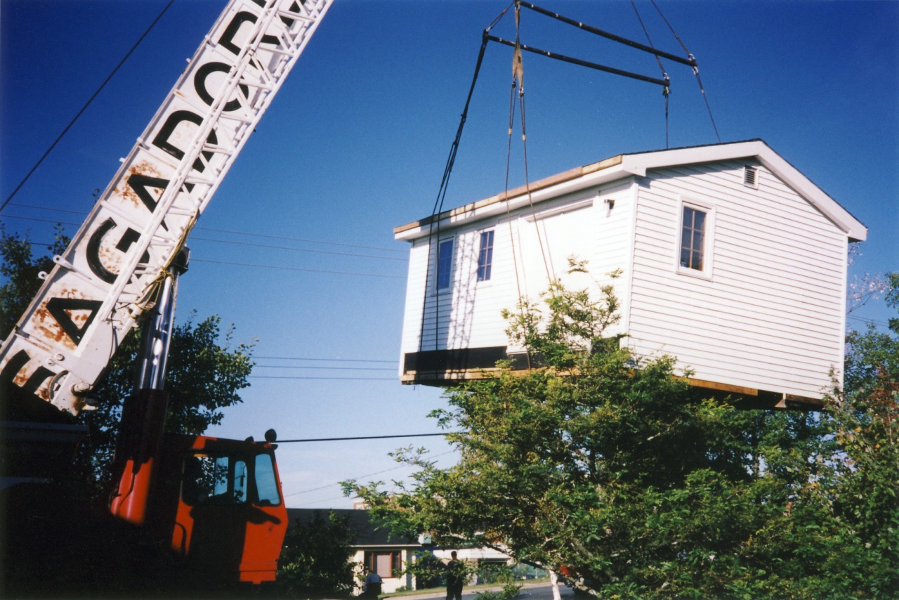 Moving original leather shop building