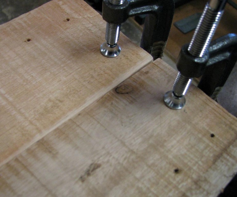 clamps holds boards in position
