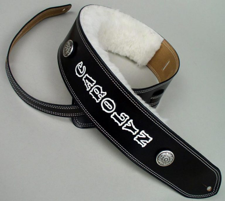 sheepskin padded guitar strap