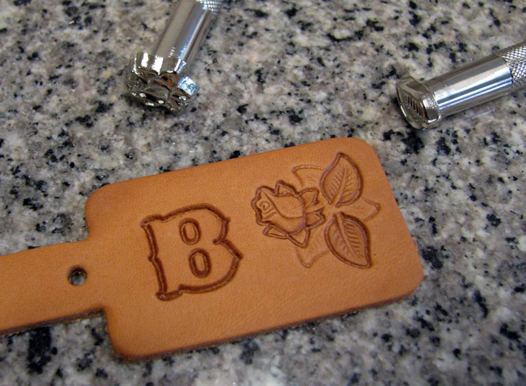 stamping leather key chains