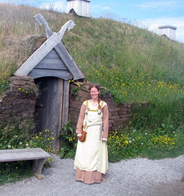 Reenactor wearing Viking outfit